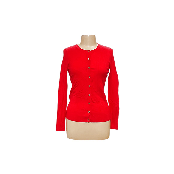 Charter Club Women's Red Cardigan Sweater - Picture 1 of 4